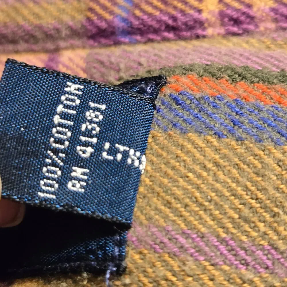 Ralph Lauren Shirt Mens XXL Green Plaid Button Up Flannel Cotton Classic Fit - Picture 4 of 12